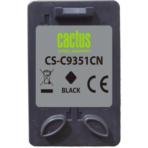 Картридж струйный Cactus CS-C9351N №21 черный (380стр.) (20мл) для HP D1468/D1520/D1420/D1560/D1530/D1341/D1320/D1312/D1455/D2330/D2430/D1430/D2460/D2445/D1360/D1460/D1415/D1568/D2345/D1445/D2320/D1330;OfficeJet J3635/J3625/J3608/ J3640/4315xi, FAX 1250, 