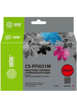 Картридж струйный Cactus CS-PFI031M PFI-031M пурп.пигм. (55мл) для Canon imagePROGRAF TM-240/340