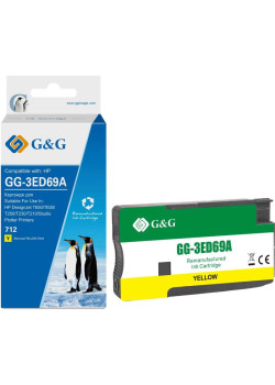 Струйный картридж G&G GG-3ED69A 712 желтый, 29 мл, для HP DesignJet T650/T630/T250/T230/T210/Studio Plotter Printers