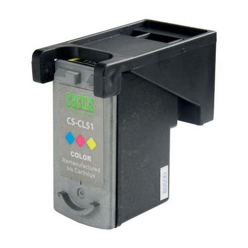 -/ Картридж струйный Cactus CS-CL51 голубой/пурпурный/желтый (18мл) для Canon Pixma MP150/MP160/MP170/M