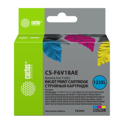 -/ Картридж струйный Cactus CS-F6V18AE 123XL многоцветный (330стр.) (18мл) для HP DeskJet 1110/1111/111