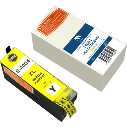 -/ Струйный картридж NV Print T40D4 (NV-C13T40D440) Yellow для Epson SureColor SC-T5100/T3100 (50 мл) совместимый