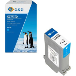 Картридж струйный G&G GG-PFI120C PFI-120 C голуб.пигм. (130мл) для Canon imagePROGRAF TM-200/205/300/305/250