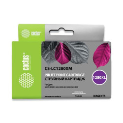 -/ Картридж струйный Cactus CS-LC1280XM пурпурный (16.6мл) для Brother MFC-J6510/6910DW