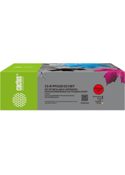 Картридж перезаправляемый струйный Cactus CS-R-PFI320/321SET набор 5шт.упак. для Canon imagePROGRAF TM-200/200MFP/205/300/300MFP/305/250/255/350/355 без чипа