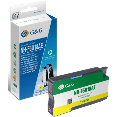 Струйный картридж G&G GG-F6U18AE 953XL желтый, 26 мл, для HP OfficeJet Pro 7740/8210/8218/8710/8715