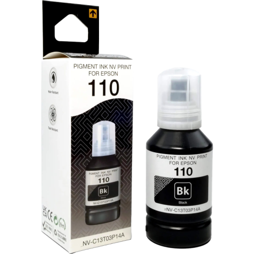 -/ Чернила NVP 110 (NV-C13T03P14A) для Epson  (140 мл) Black пигментные (в коробке) совместимые