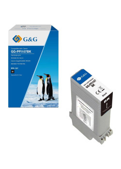 Картридж струйный G&G GG-PFI107BK PFI-107 BK черный (130мл) для Canon imageProGRAF iPF670/680/685/770/780/785