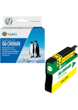 Струйный картридж G&G GG-CN056AN желтый, 14 мл, для HP Officejet 6100/6600/6700/7110/7510/7610/7612
