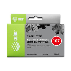 -/ Картридж струйный Cactus CS-PFI107BK черный (130мл) для Canon IP iPF670/iPF680/iPF685/iPF770/iPF780/