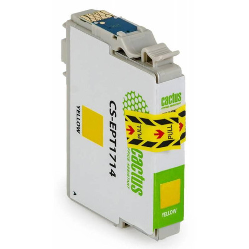 -/ Картридж струйный Cactus CS-EPT1714 17XL желтый (10мл) для Epson XP-33/103/203/207/303/306/403/406