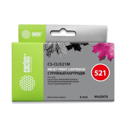 -/ Картридж струйный Cactus CS-CLI521M пурпурный (8.4мл) для Canon Pixma MP540/MP550/MP620/MP630/MP640/