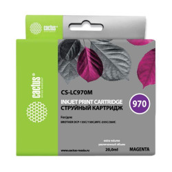 -/ Картридж струйный Cactus CS-LC970M пурпурный (20мл) для Brother MFC-260c/235c/DCP-150c/135c