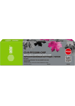 Картридж перезаправляемый струйный Cactus CS-R-PFI320M-CHIP PFI-320M пурпурный (260мл) для Canon imagePrograf TM-200/200MFP/205/300/300MFP/305 с чипом