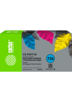 Струйный картридж Cactus 730 черный матовый, 300 мл, для HP Designjet T1600/1700/2600 (CS-P2V71A)
