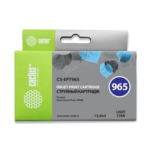 -/ Картридж струйный Cactus CS-EPT965 T0965 светло-голубой (13мл) для Epson Stylus Photo R2880