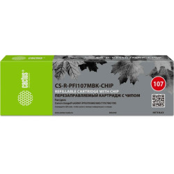 Картридж перезаправляемый струйный Cactus CS-R-PFI107MBK-CHIP (260мл) для Canon imageProGRAF iPF670/680/685/770/780/785 с чипом