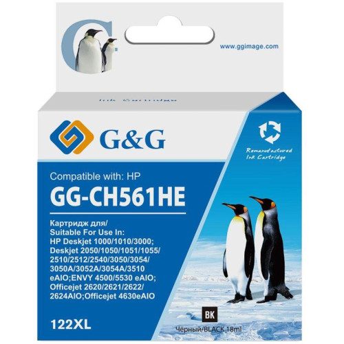 Струйный картридж G&G GG-CH561HE 122 черный, 18 мл, для HP DeskJet 1050A/2050A/3000