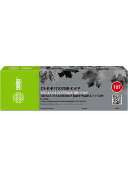 Картридж перезаправляемый струйный Cactus CS-R-PFI107BK-CHIP (260мл) для Canon imageProGRAF iPF670/680/685/770/780/785 с чипом