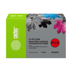 -/ Картридж струйный Cactus CS-PFI120M пурпурный (130мл) для Canon imagePROGRAF TM-200/TM-205/TM-300/TM