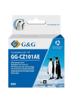Струйный картридж G&G GG-CZ101AE 650 черный, 18 мл, для HP DeskJet 1010/10151515/1516