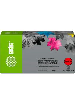 -/ Картридж струйный Cactus CS-PFI320MBK черный матовый (300мл) для Canon imagePROGRAF TM-200/TM-200 MF