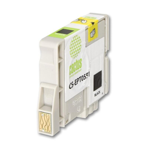 -/ Картридж струйный Cactus CS-EPT0551 T0551 черный (10мл) для Epson Stylus RX520/Stylus Photo R240