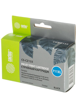 -/ Картридж струйный Cactus CS-CZ133 №711 черный (73мл) для HP DJ T120/T520