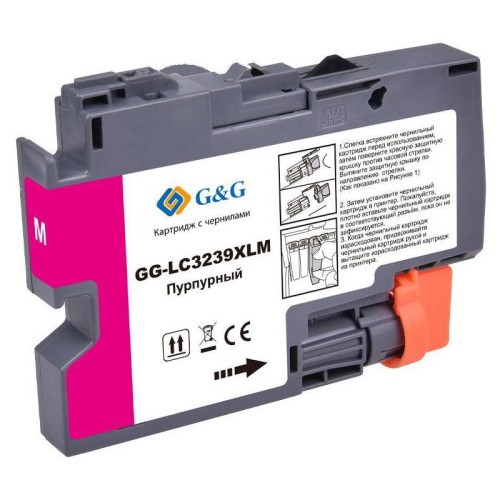 Струйный картридж G&G GG-LC3239XLM пурпурный, 52 мл, для Brother HL-J6000DW/J6100DW Струйный картридж G&G GG-LC3239XLM пурпурный, 52 мл, для Brother HL-J6000DW/J6100DW