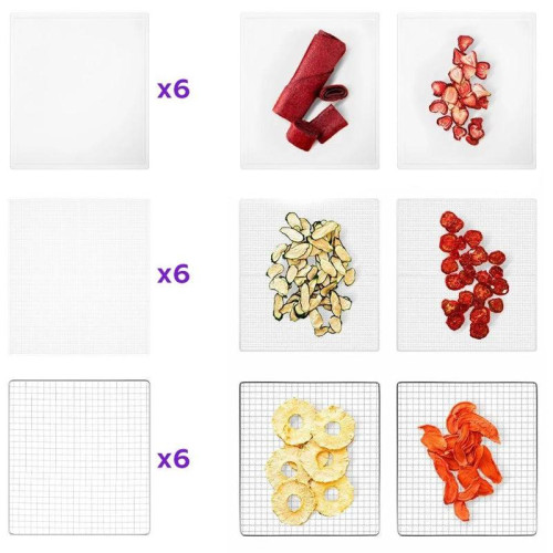 Сушка для фруктов и овощей Kitfort КТ-1964 18под. 600Вт черный