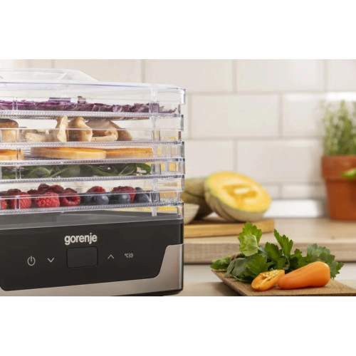 Сушка для фруктов и овощей Gorenje FDK400DE 5под. 240Вт нержавеющая сталь Сушка для фруктов и овощей Gorenje FDK400DE 5под. 240Вт нержавеющая сталь