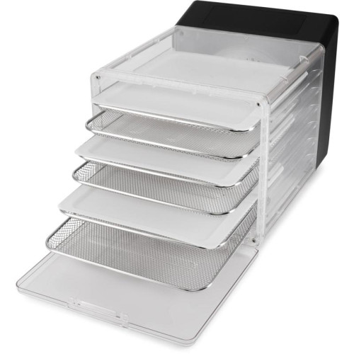 Сушка для фруктов и овощей Hyundai HYFD-8800 12под. 600Вт черный