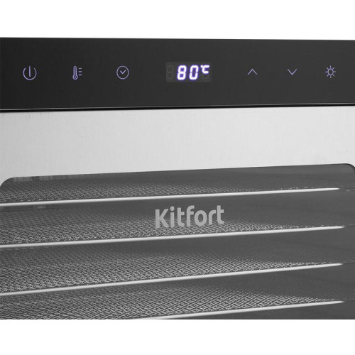 Сушка для фруктов и овощей Kitfort КТ-1951 12под. 1000Вт нержавеющая сталь