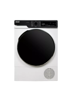 Сушильная машина Delonghi/ Сушильная машина Delonghi, глубина 52.5 см, тепловой насос, загрузка 7 кг, 15 программ, электронное управление, LED дисплей, индикация заполнения фильтра, подсветка барабана, 3 уровня сушки, отсрочка запуска, защита от сминания,