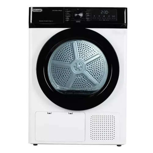 Сушильная машина Delonghi/ Сушильная машина Delonghi, глубина 59 см, тепловой насос, загрузка 8 кг, 15 программ, электронное управление, индикация заполнения фильтра, 3 уровня сушки, отсрочка запуска, энергоэффективность А++, цвет белый Сушильная машина Delonghi/ Сушильная машина Delonghi, глубина 59 см, тепловой насос, загрузка 8 кг, 15 программ, электронное управление, индикация заполнения фильтра, 3 уровня сушки, отсрочка запуска, энергоэффективность А++, цвет белый