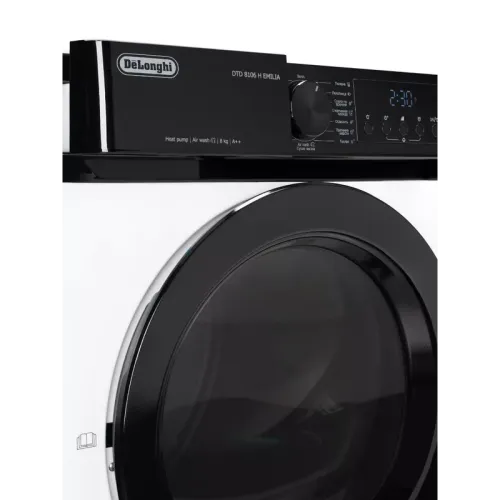 Сушильная машина Delonghi/ Сушильная машина Delonghi, глубина 59 см, тепловой насос, загрузка 8 кг, 15 программ, электронное управление, индикация заполнения фильтра, 3 уровня сушки, отсрочка запуска, энергоэффективность А++, цвет белый Сушильная машина Delonghi/ Сушильная машина Delonghi, глубина 59 см, тепловой насос, загрузка 8 кг, 15 программ, электронное управление, индикация заполнения фильтра, 3 уровня сушки, отсрочка запуска, энергоэффективность А++, цвет белый