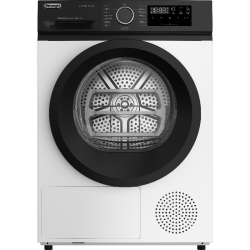 Сушильная машина Delonghi/ Сушильная машина Delonghi, глубина 61.7 см, тепловой насос, загрузка 10 кг, 15 программ, электронное управление, LED дисплей, индикация заполнения фильтра, 4 уровня сушки, подсветка барабана, отсрочка запуска, защита от сминания