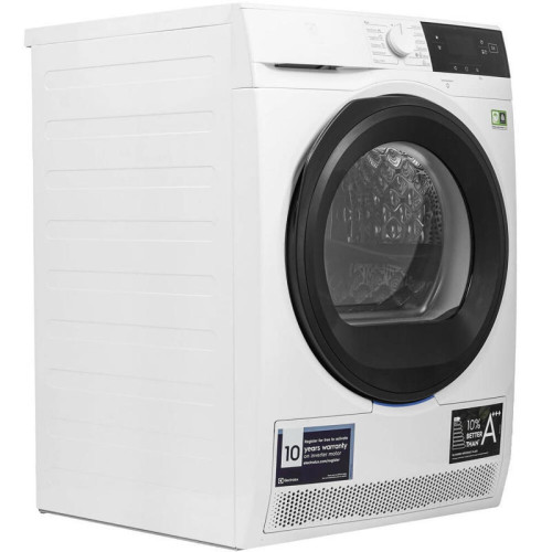 Сушильный барабан ELECTROLUX/ Сушильный барабан с тепловым насосом,  Глубина, см: 63.8, Цвет: белый, Максимальная загрузка белья (кг): 8, 12 программ, инверторный мотор,панель управления на английском языке
