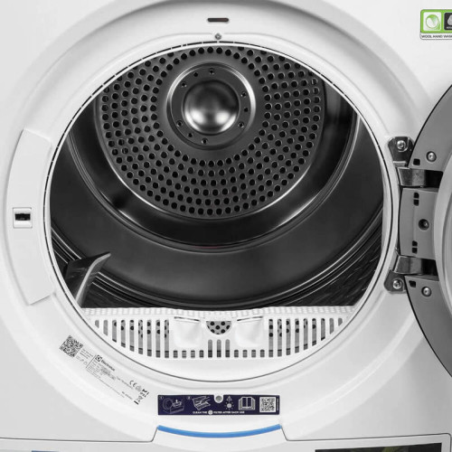 Сушильный барабан ELECTROLUX/ Сушильный барабан с тепловым насосом,  Глубина, см: 63.8, Цвет: белый, Максимальная загрузка белья (кг): 8, 12 программ, инверторный мотор,панель управления на английском языке