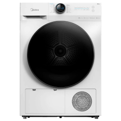 Сушильная машина MIDEA/ Сушильная машина MIDEA с тепловым насосом, электронное управление, дисплей, подсветка барабана, HealthGuard,AirFresh, 14 программ, максимальная загрузка 9 кг, энергоэффективность А+++, цвет белый