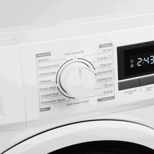 Сушильная машина MFDM168WHE Сушильная машина MAUNFELD MFDM168WHE, отдельностоящая, фронтальная, 16 режимов, максимальная загрузка 8 кг, электронное управление, сушка по влажности, защита от детей, пауза, подсветка барабана, антисмятие, датчик влажности, д