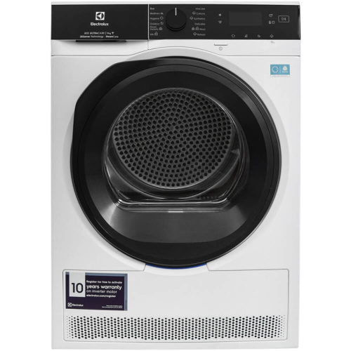 Сушильный барабан ELECTROLUX/ Сушильный барабан с тепловым насосом,SteamCare,глубина, см: 63.8, Цвет: белый, Максимальная загрузка белья (кг): 9, 12 программ, инверторный мотор,панель управления на английском языке