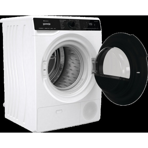 Сушильная машина Gorenje/ Сушильная машина Gorenje, 8 кг, 15 программ, цифровой дисплей с индикацией времени, Wi-Fi управление, подсветка барабана, тепловой насос, сенсор влажности белья, реверсивное вращение барабана, защита от сминания, половинная загру