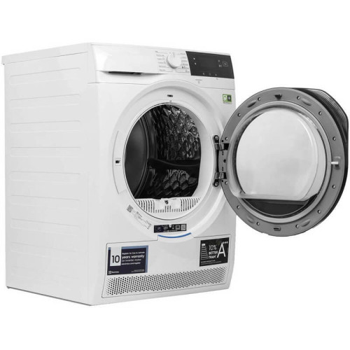 Сушильный барабан ELECTROLUX/ Сушильный барабан с тепловым насосом,  Глубина, см: 63.8, Цвет: белый, Максимальная загрузка белья (кг): 8, 12 программ, инверторный мотор,панель управления на английском языке