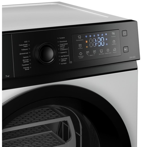 Сушильная машина Kuppersberg/ Сушильная машина Kuppersberg, High-Tech, ВхШхГ 85х59.5х53.5 см, загрузка 7 кг, 16 программ, тепловой насос, отсрочка старта, комбинированное управление, защита от сминания, энергоэффективность А++, цвет белый