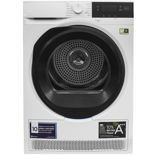 Сушильный барабан ELECTROLUX/ Сушильный барабан с тепловым насосом,  Глубина, см: 63.8, Цвет: белый, Максимальная загрузка белья (кг): 8, 12 программ, инверторный мотор,панель управления на английском языке
