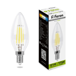 Лампа светодиодная/ Лампа светодиодная LED 11вт Е14 белый свеча FILAMENT