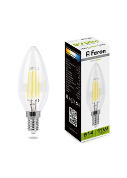 Лампа светодиодная/ Лампа светодиодная LED 11вт Е14 белый свеча FILAMENT