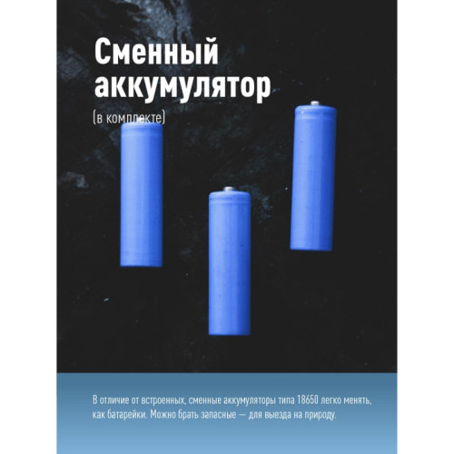 Фонарь налобный аккумуляторныйуляторный/ Фонарь налобный аккумуляторныйуляторный 3Вт COB LED съемный Li-ion 18650 800mAh ABS-пластик USB-шнур typeC