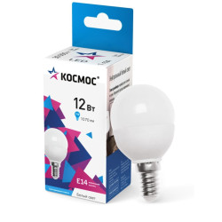 Лампа светодиодная/ Лампа светодиодная LED 12Вт Шар 220В Е14 D45х90 4500К белый 1070 лм